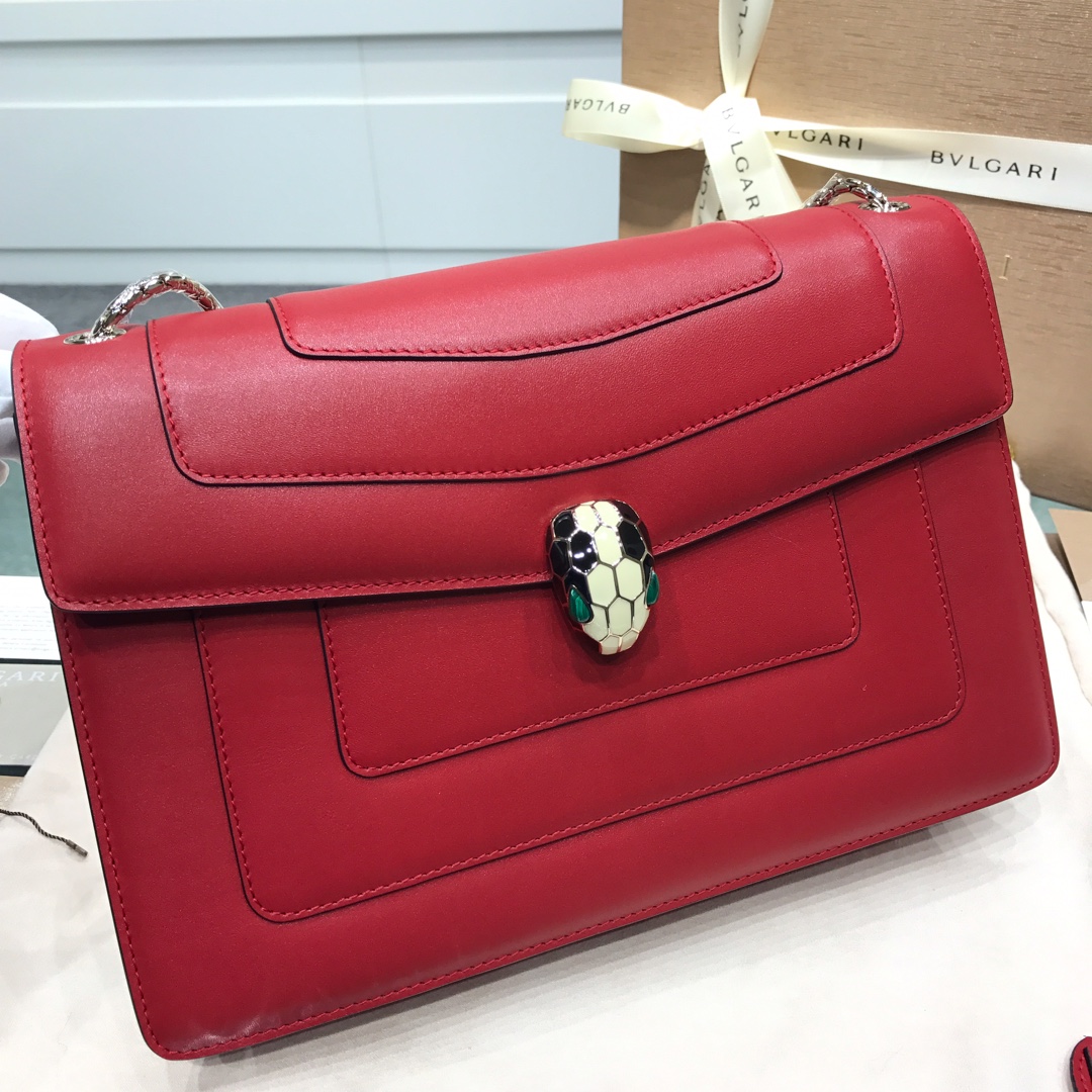 BVLGARI宝格丽进口原单牛皮原单品质双层肩背包38326