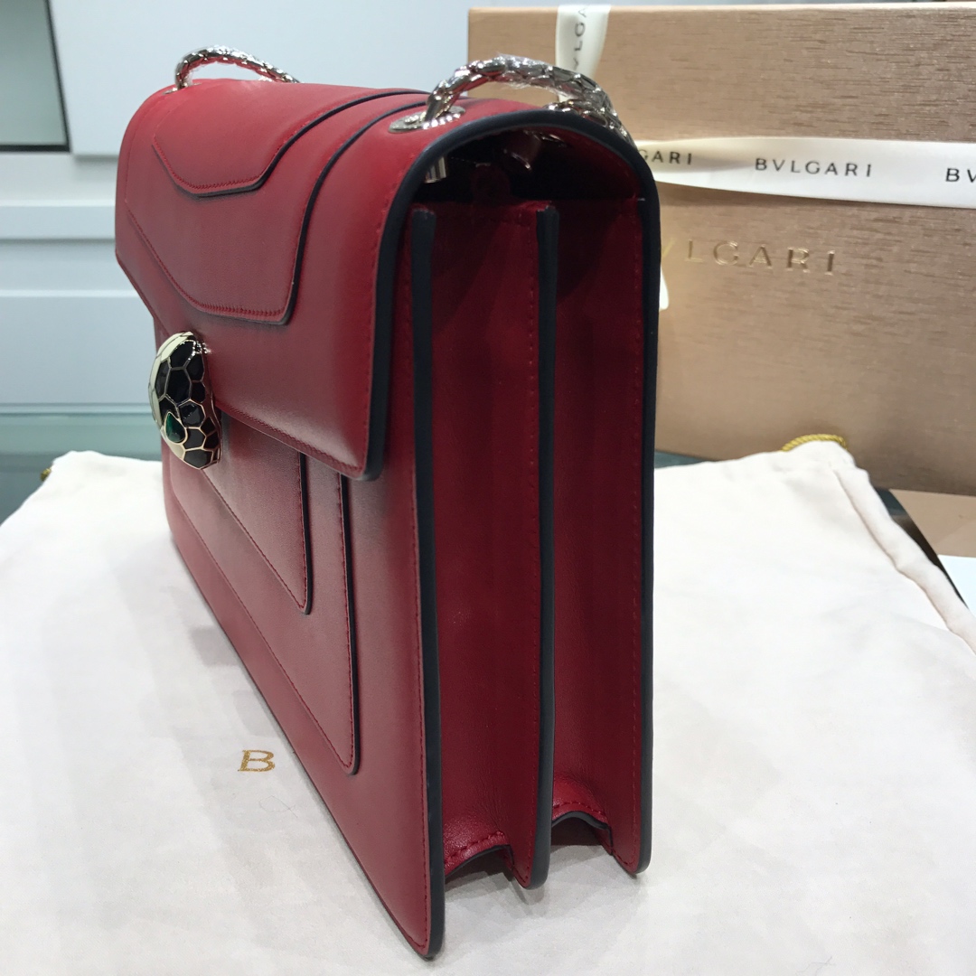 BVLGARI宝格丽进口原单牛皮原单品质双层肩背包38326