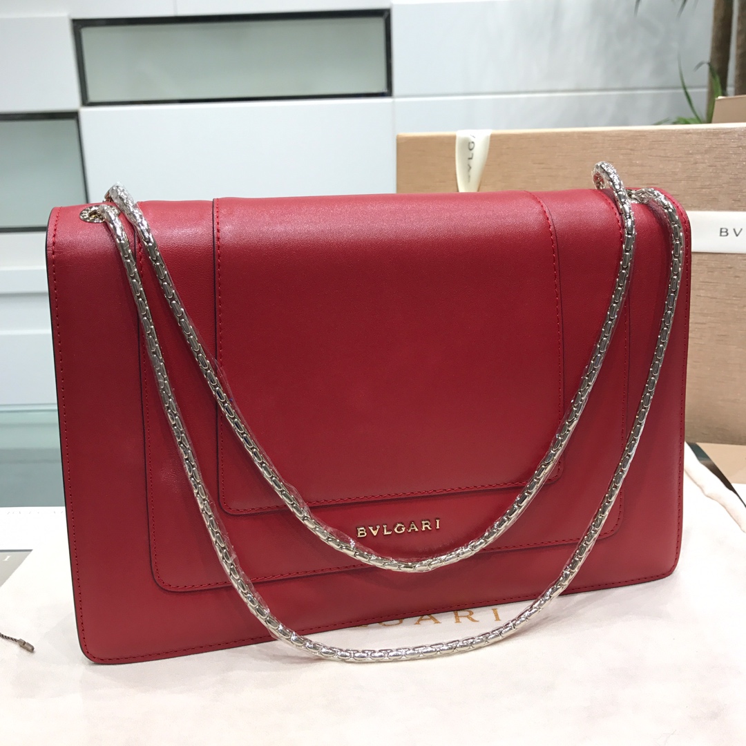 BVLGARI宝格丽进口原单牛皮原单品质双层肩背包38326