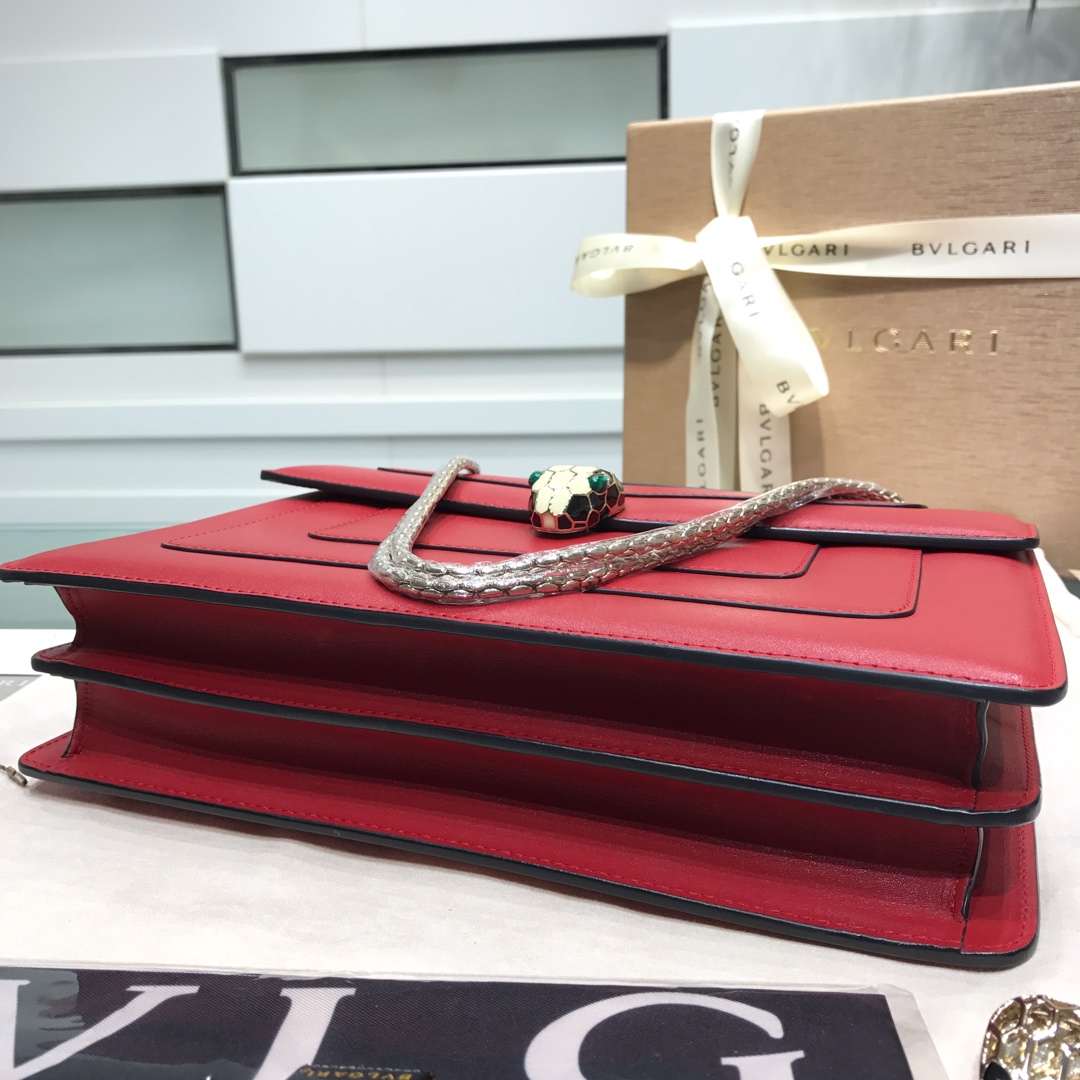 BVLGARI宝格丽进口原单牛皮原单品质双层肩背包38326