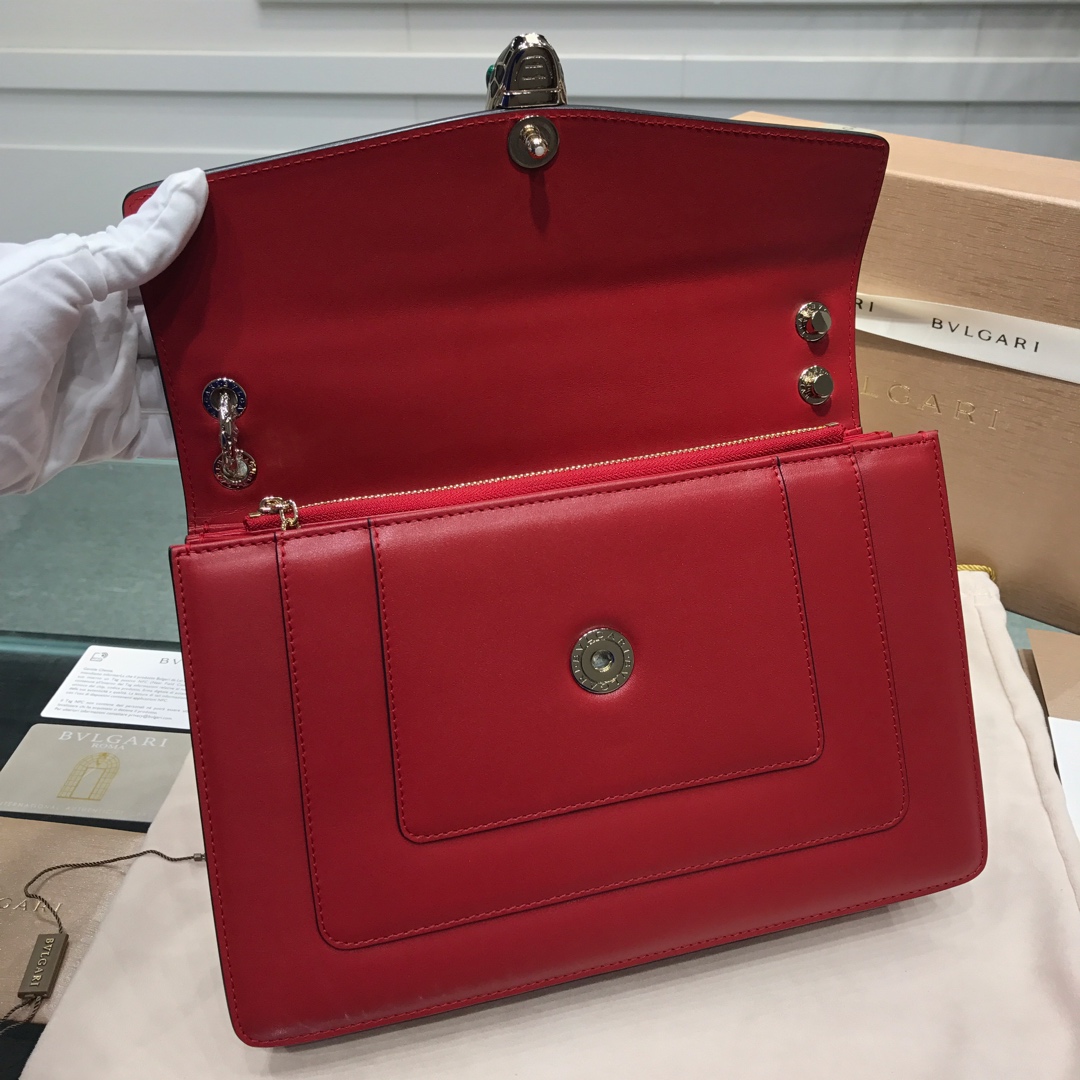 BVLGARI宝格丽进口原单牛皮原单品质双层肩背包38326