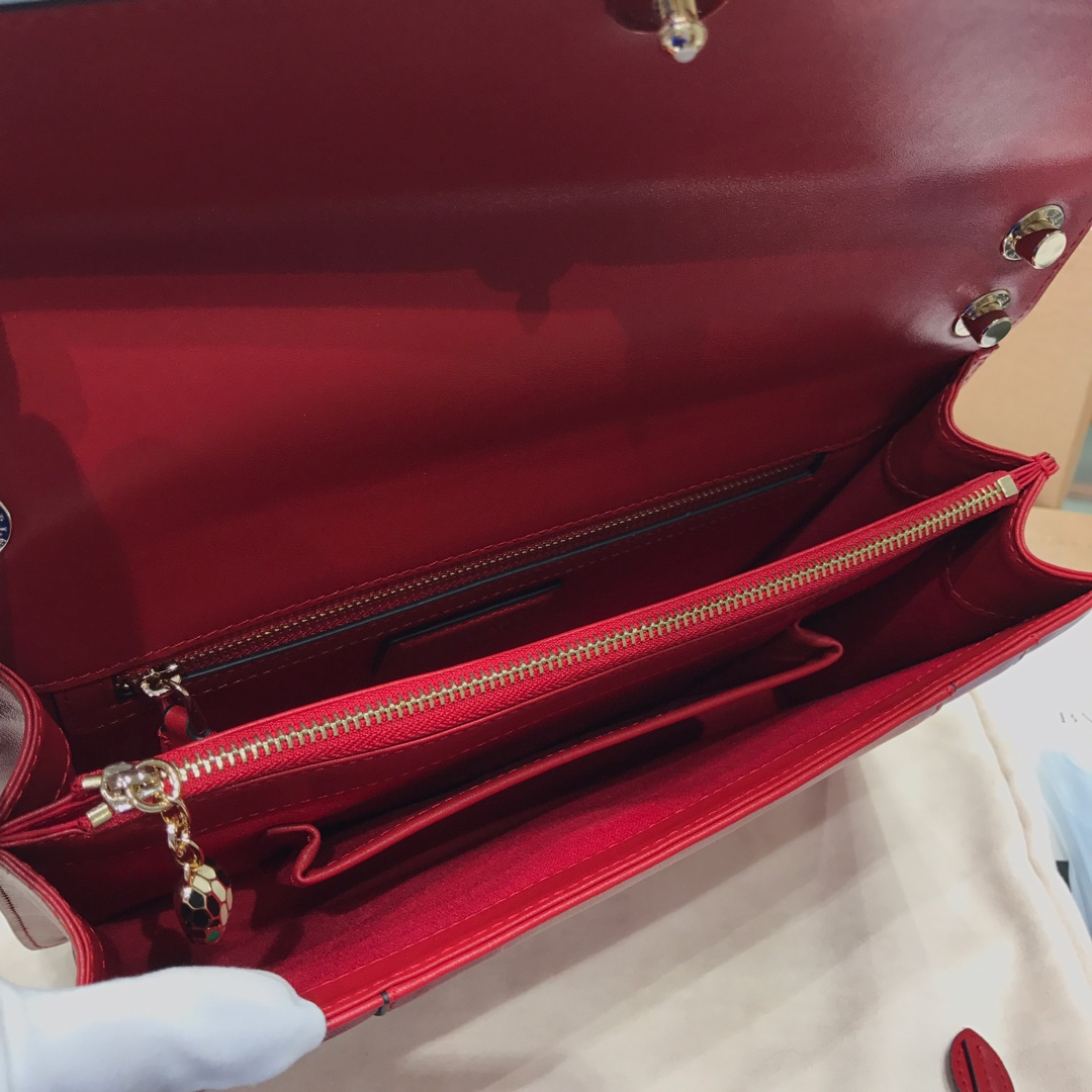 BVLGARI宝格丽进口原单牛皮原单品质双层肩背包38326