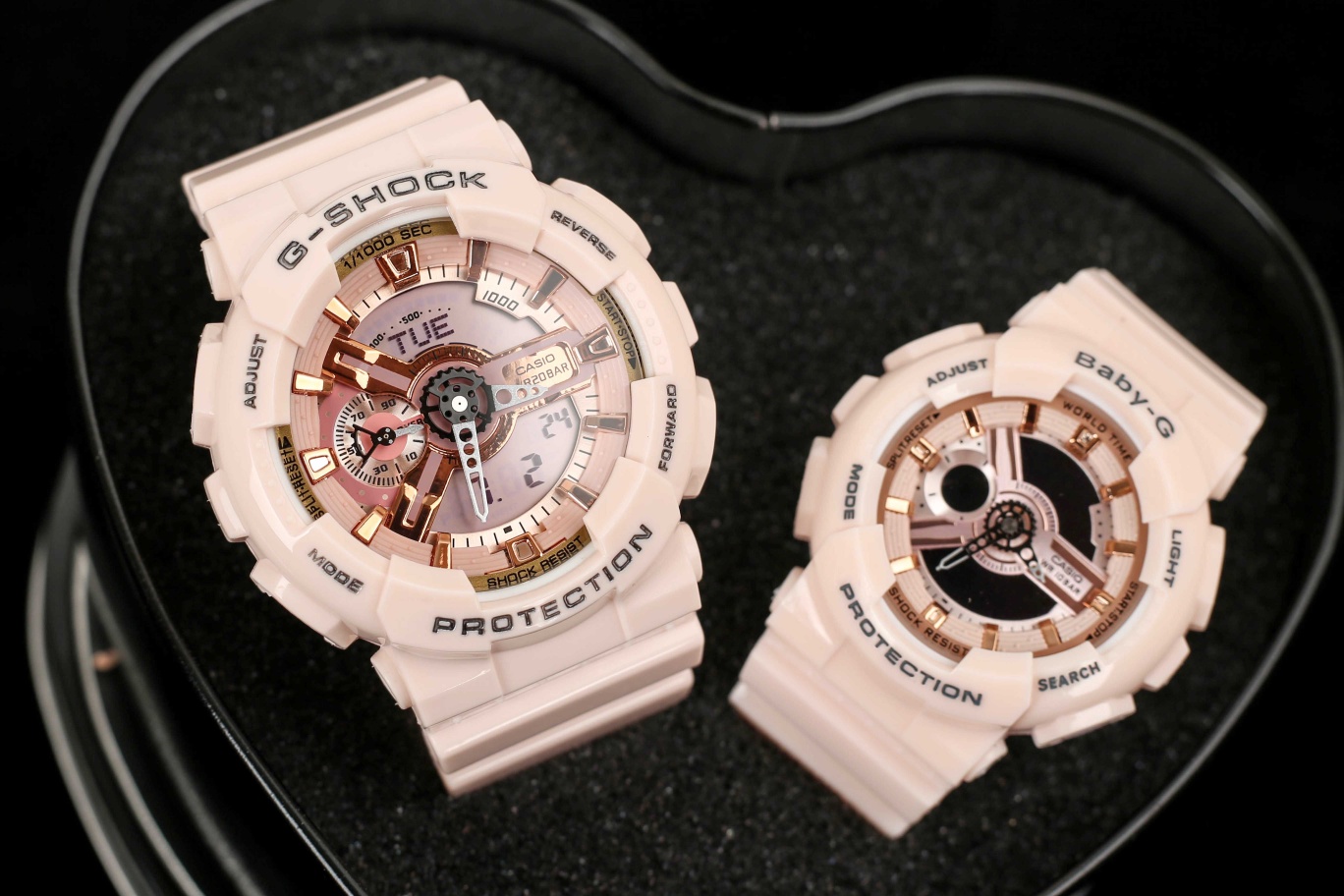 110 一对 卡西欧情侣对表情侣系列 G-SHOCK 与Baby-G的碰撞