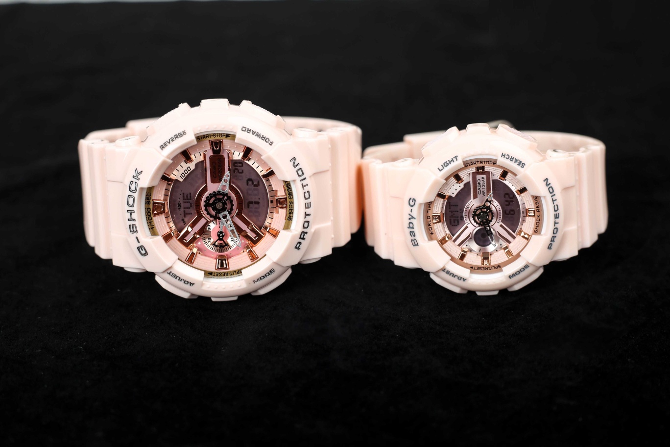 110 一对 卡西欧情侣对表情侣系列 G-SHOCK 与Baby-G的碰撞