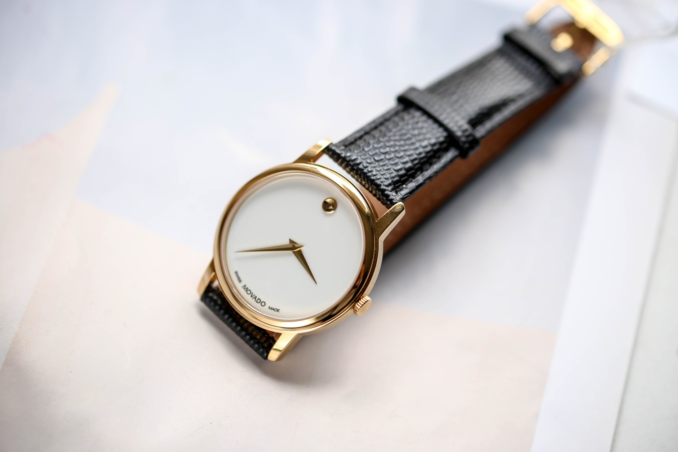 Movado Museum Series: Elegant Foreign Trade Stone-to-Face Belt Watches - 图片 7