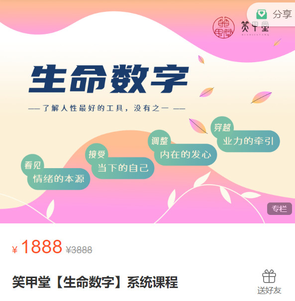 《AL5426-笑甲堂【生命数字】系统课程》