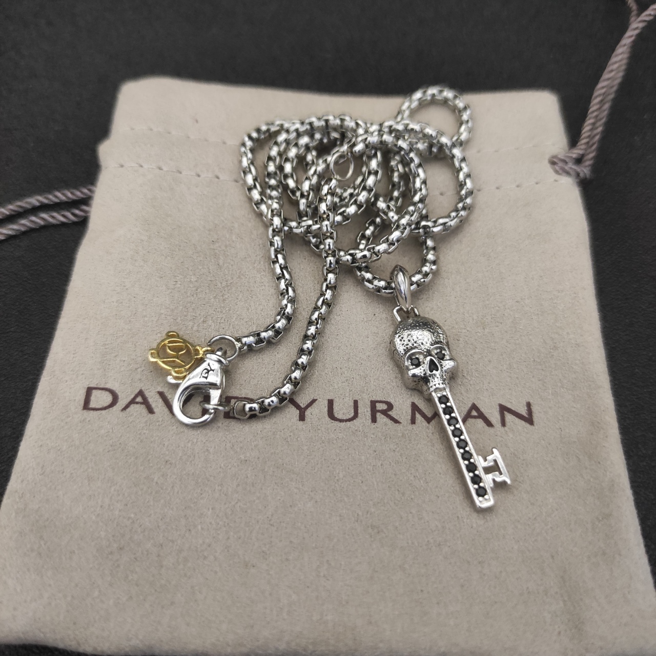 David Jurman Grunt Key Necklace with Adjustable Chain Lengths DYXL-032 - 图片 6
