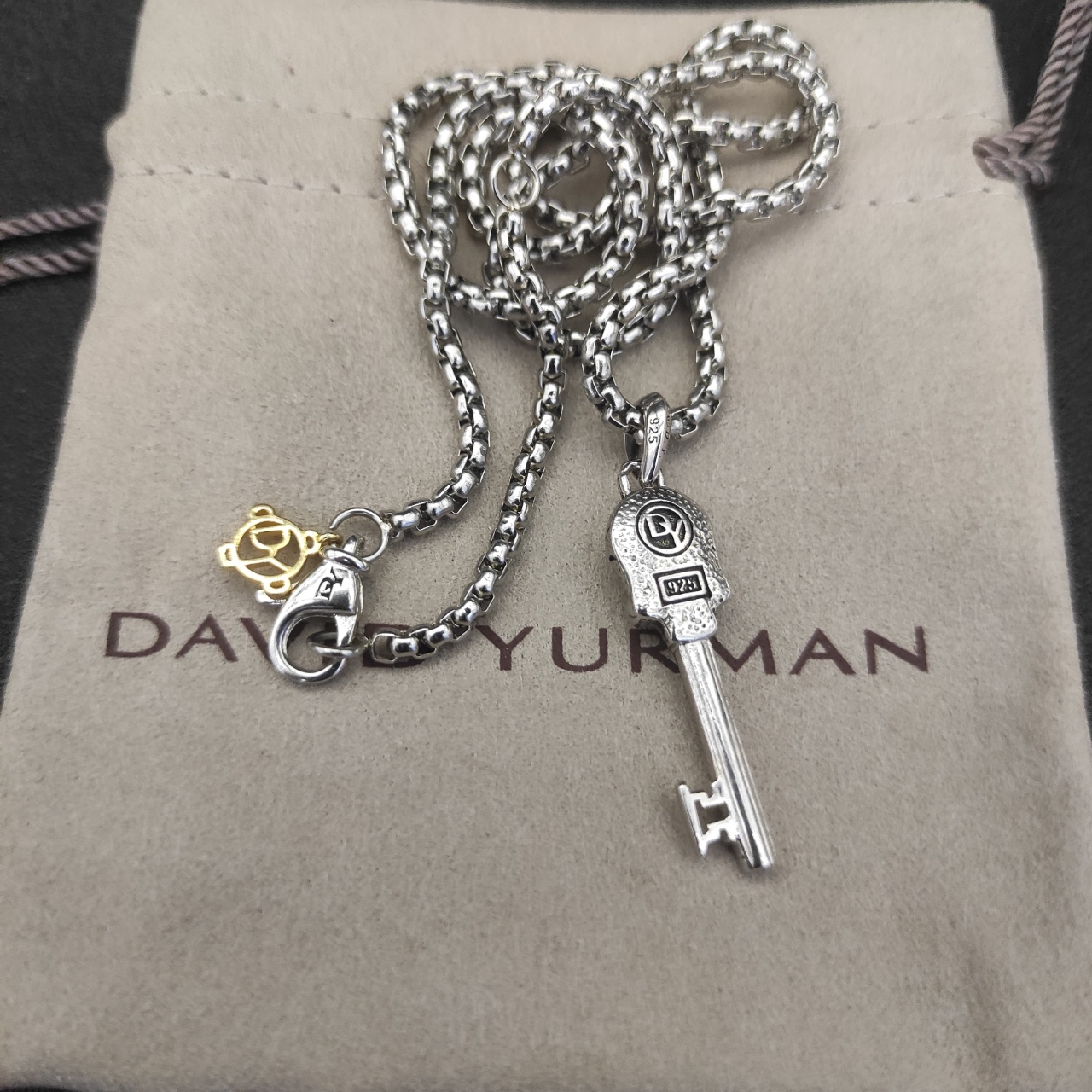David Jurman Grunt Key Necklace with Adjustable Chain Lengths DYXL-032 - 图片 7