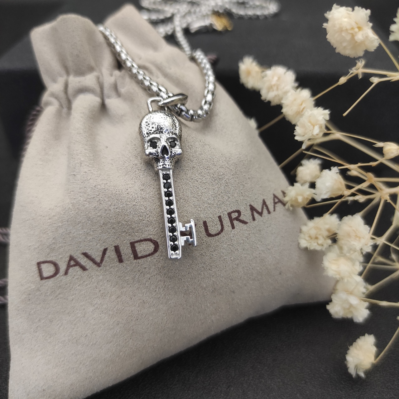 David Jurman Grunt Key Necklace with Adjustable Chain Lengths DYXL-032 - 图片 8