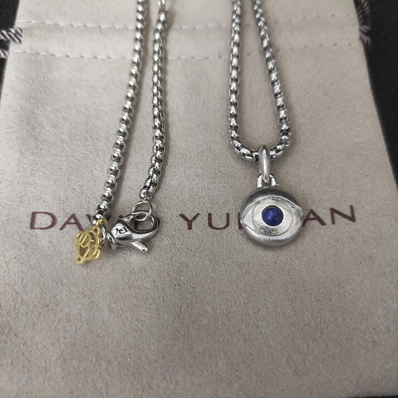 David Jurman Devil’s Eye Necklace with 3mm Chain and 50/60+5cm Extension – DYXL-033