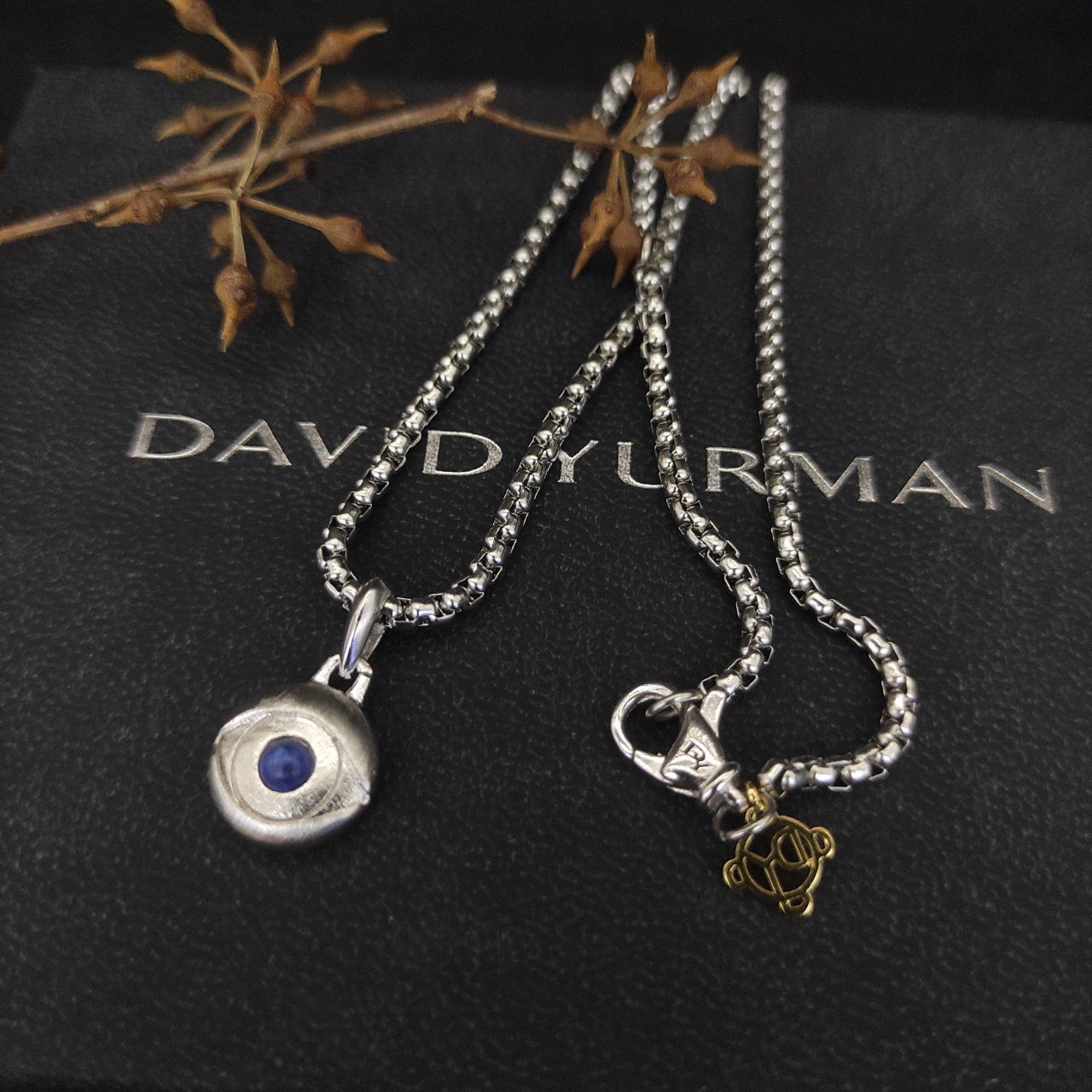David Jurman Devil’s Eye Necklace with 3mm Chain and 50/60+5cm Extension – DYXL-033 - 图片 5