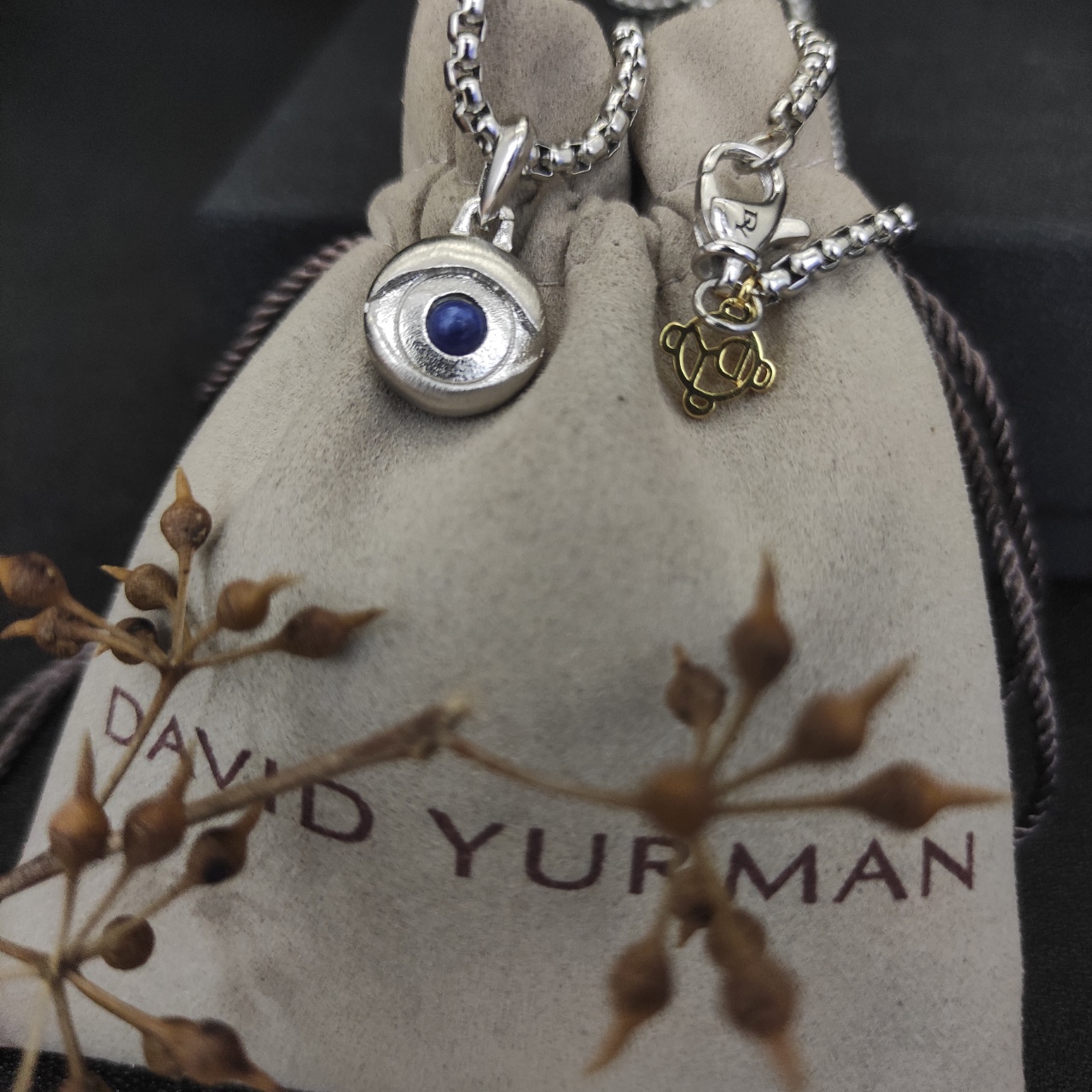 David Jurman Devil’s Eye Necklace with 3mm Chain and 50/60+5cm Extension – DYXL-033 - 图片 6