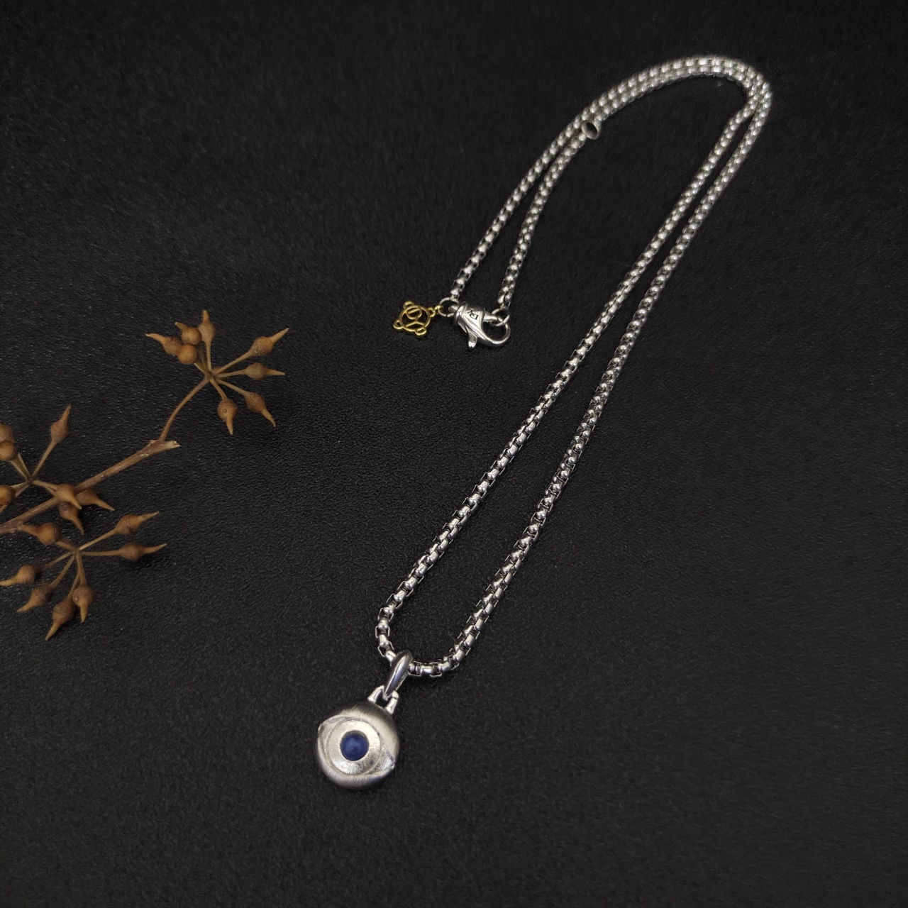 David Jurman Devil’s Eye Necklace with 3mm Chain and 50/60+5cm Extension – DYXL-033 - 图片 7
