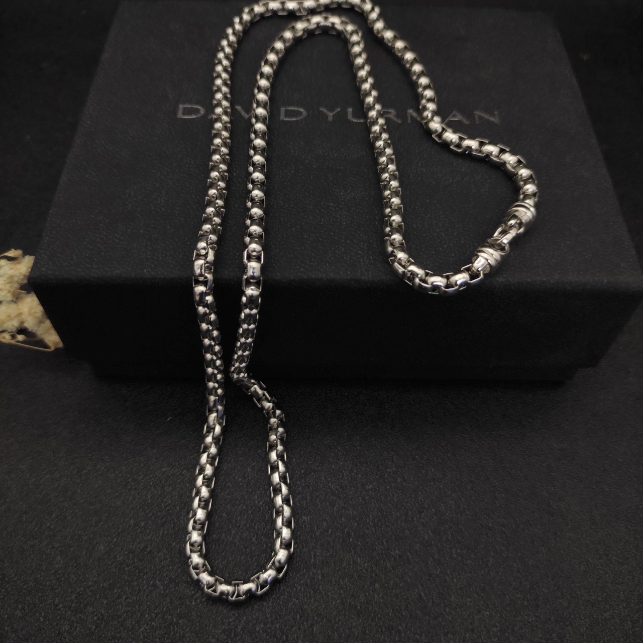 540 💰David Jurman 5MM box necklace. 55cm, 60cm, 65cm, 70cm, four dimensions. Delay Chain No. DYXL-067-070 - 图片 9