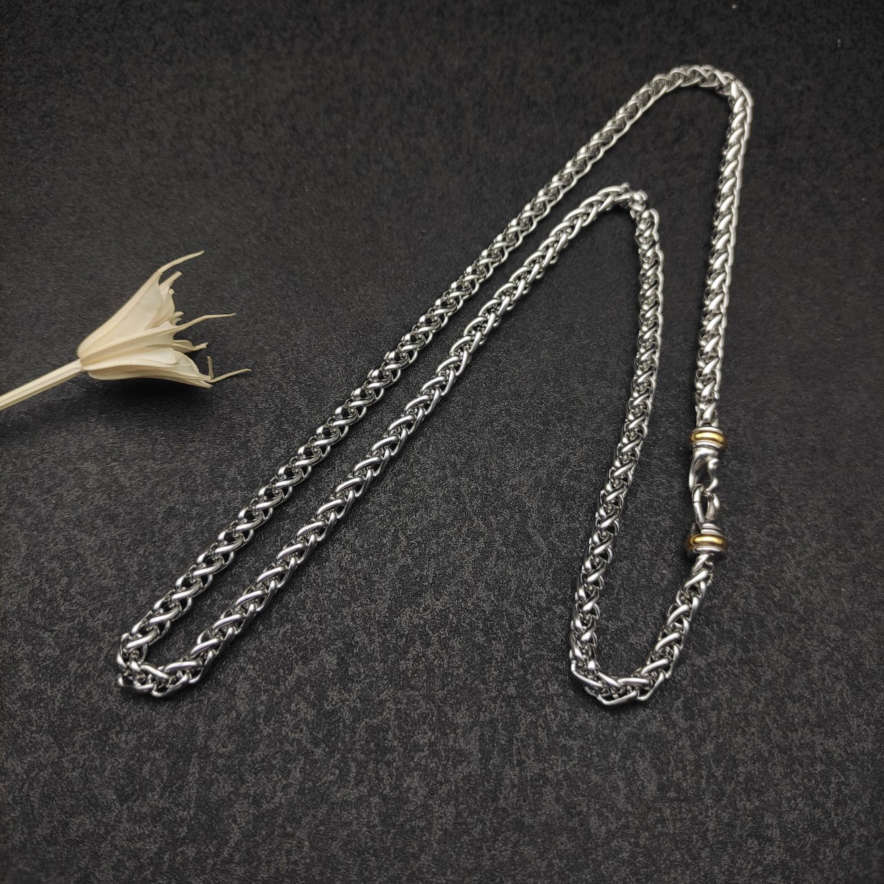 NO:114351,New David Yurman 6MM color-divided hook necklace. Four sizes: 55cm, 60cm, 65cm, and 70cm. Delay chain number DYXL-077--080, jewelry quality, necklace19860909新款 David Yurman 6MM分色钩头项链.长度55cm、60cm、65cm、70cm四个尺寸.延迟链 编号DYXL-077--080,饰品精品,necklace,Jewelry