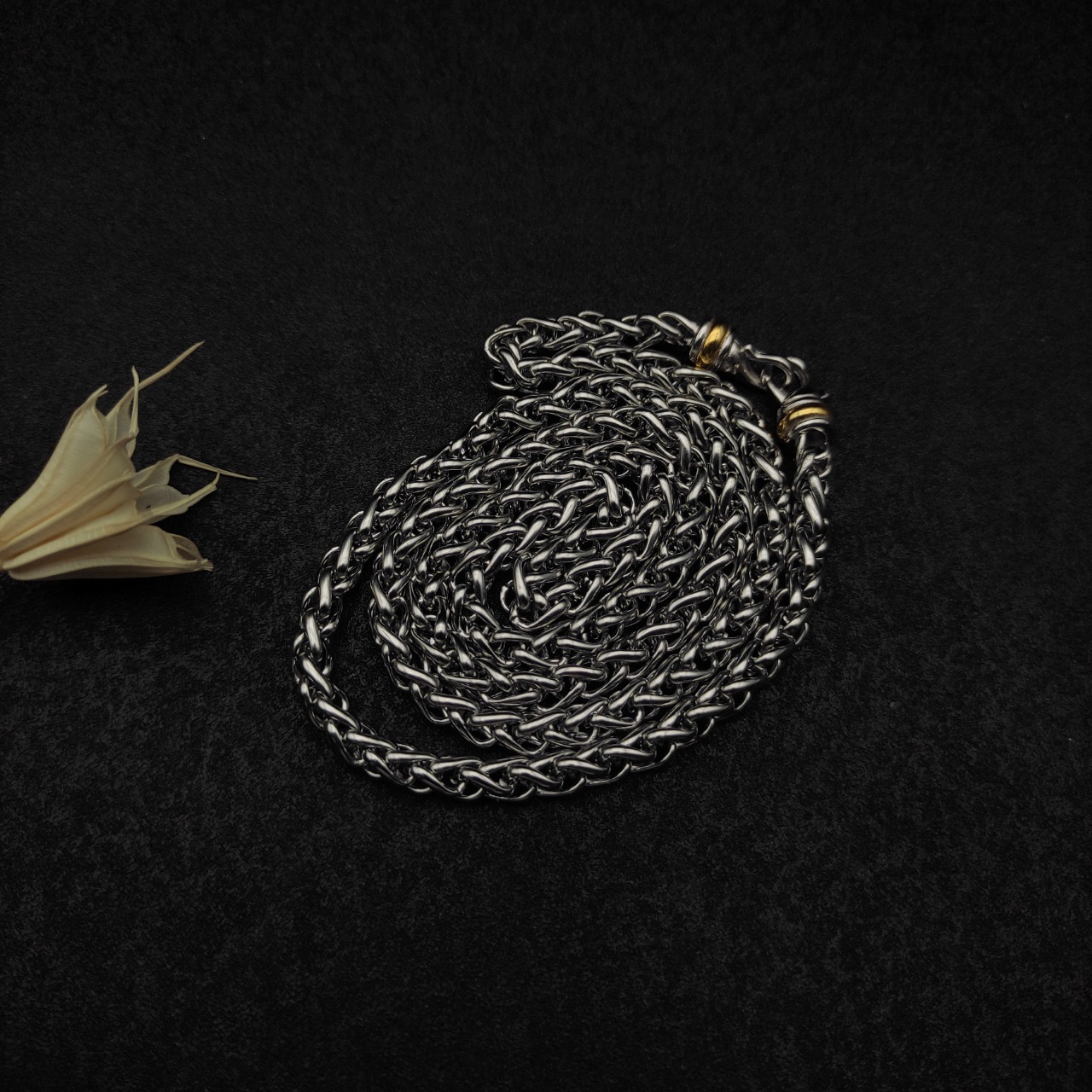 New David Yurman 6MM Split Hook Necklace with Four Dimensions and Delay Chain - 图片 2
