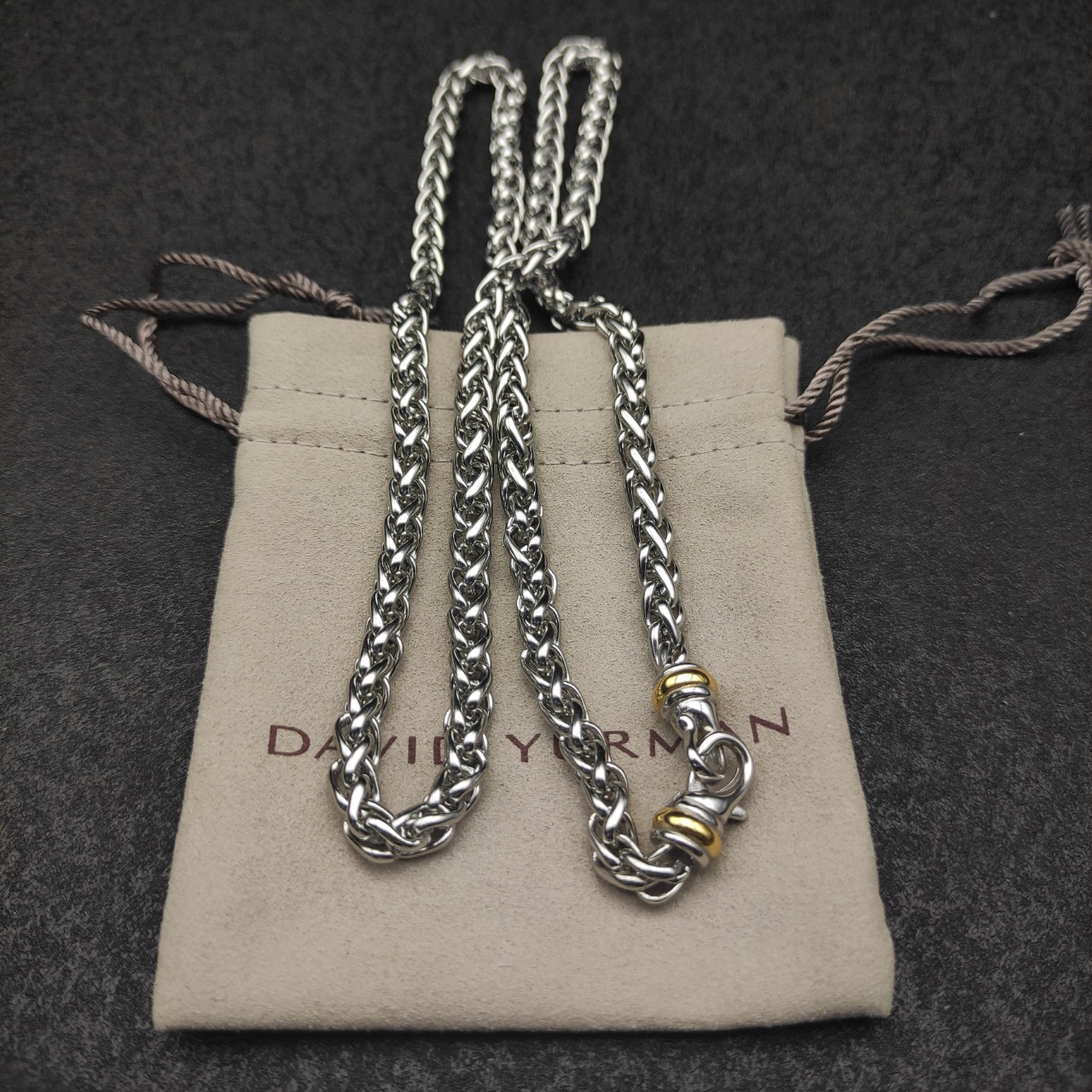 New David Yurman 6MM Split Hook Necklace with Four Dimensions and Delay Chain - 图片 4