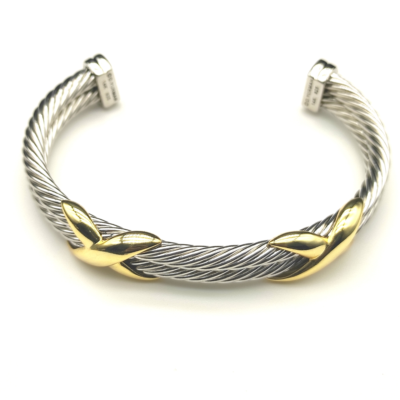 NO:112418,David Yurman 10mm double X bracelet. Recommended hand circumference suitable for wearing 15-20 Number DYSZ-020, jewelry quality, bracelet19860909David Yurman 10mm双X手镯.建议适合佩戴的手围15-20 编号DYSZ-020,饰品精品,bracelet,Jewelry