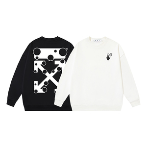 Replcia Cheap From China Off-White Clothing Sweatshirts Best Replica Black White Cotton