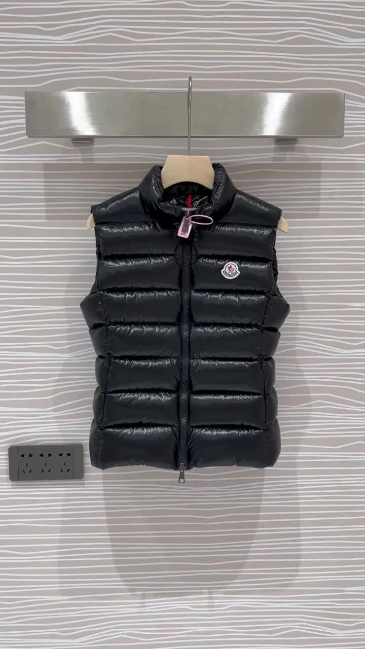 #正品级：🌹023款黑色Moncler/蒙口#Ghany立领女士保暖羽绒马甲#023#采用95欧标的鹅绒