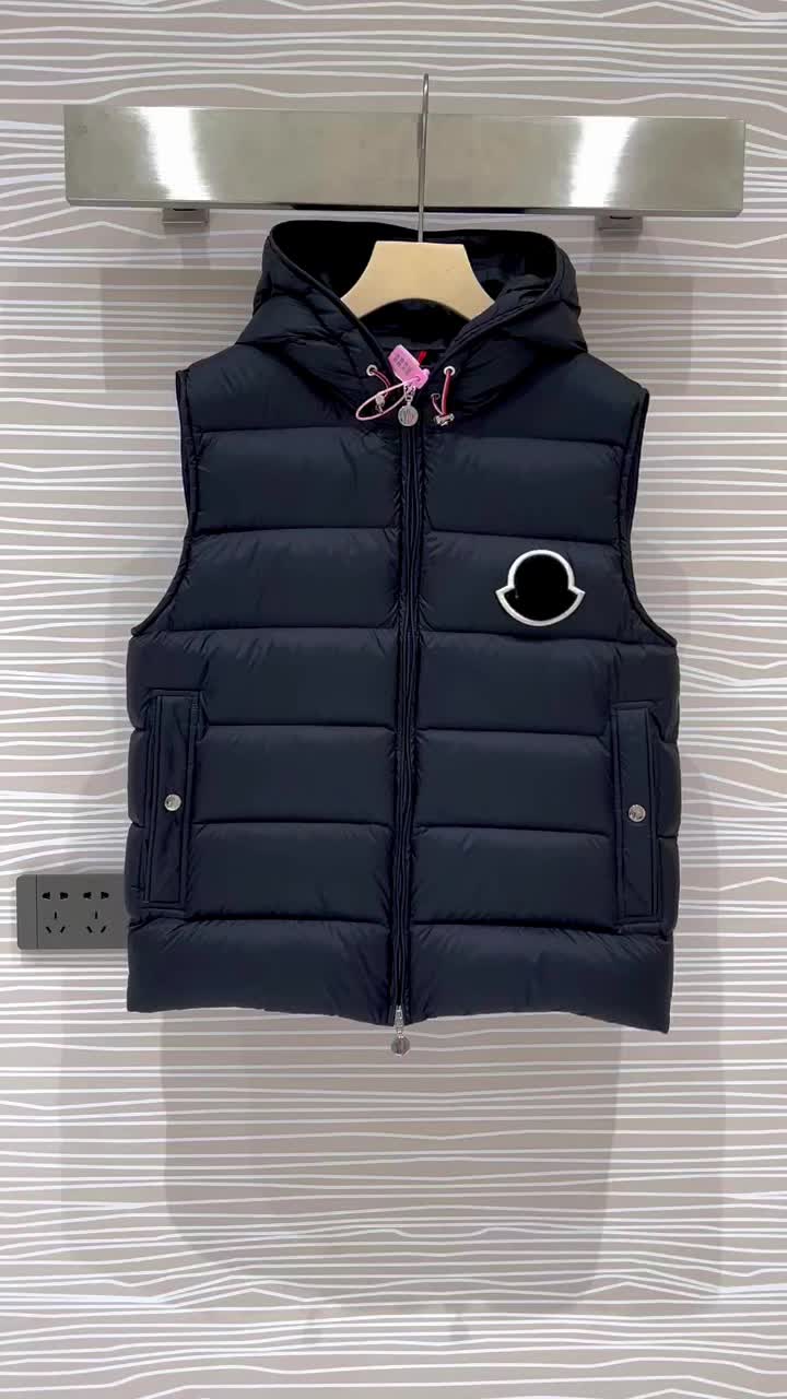 #正品级：🌹035款黑色#Moncler/蒙口#Vanoise秋冬新品男女同款羽绒服连帽马甲#035#面