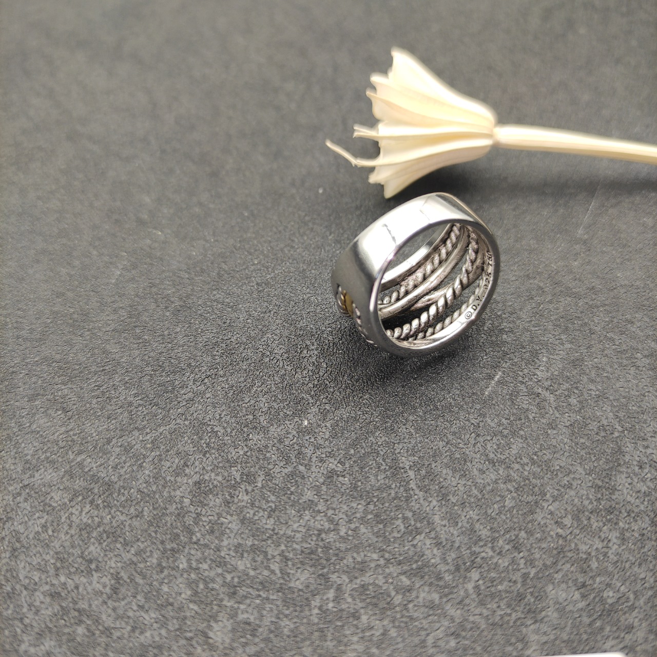 David Yurman Double Cylinder Crossing Ring Size 4, 6-9: $380 (DYJZ-058) - 图片 3
