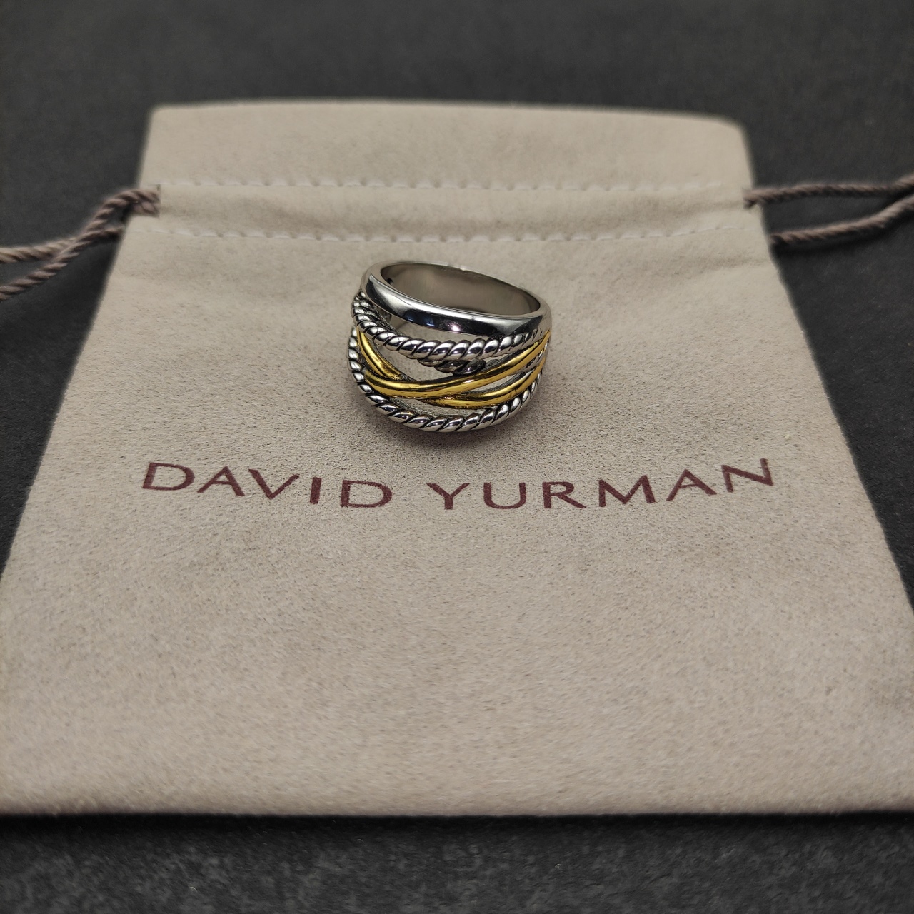 David Yurman Double Cylinder Crossing Ring Size 4, 6-9: $380 (DYJZ-058) - 图片 7