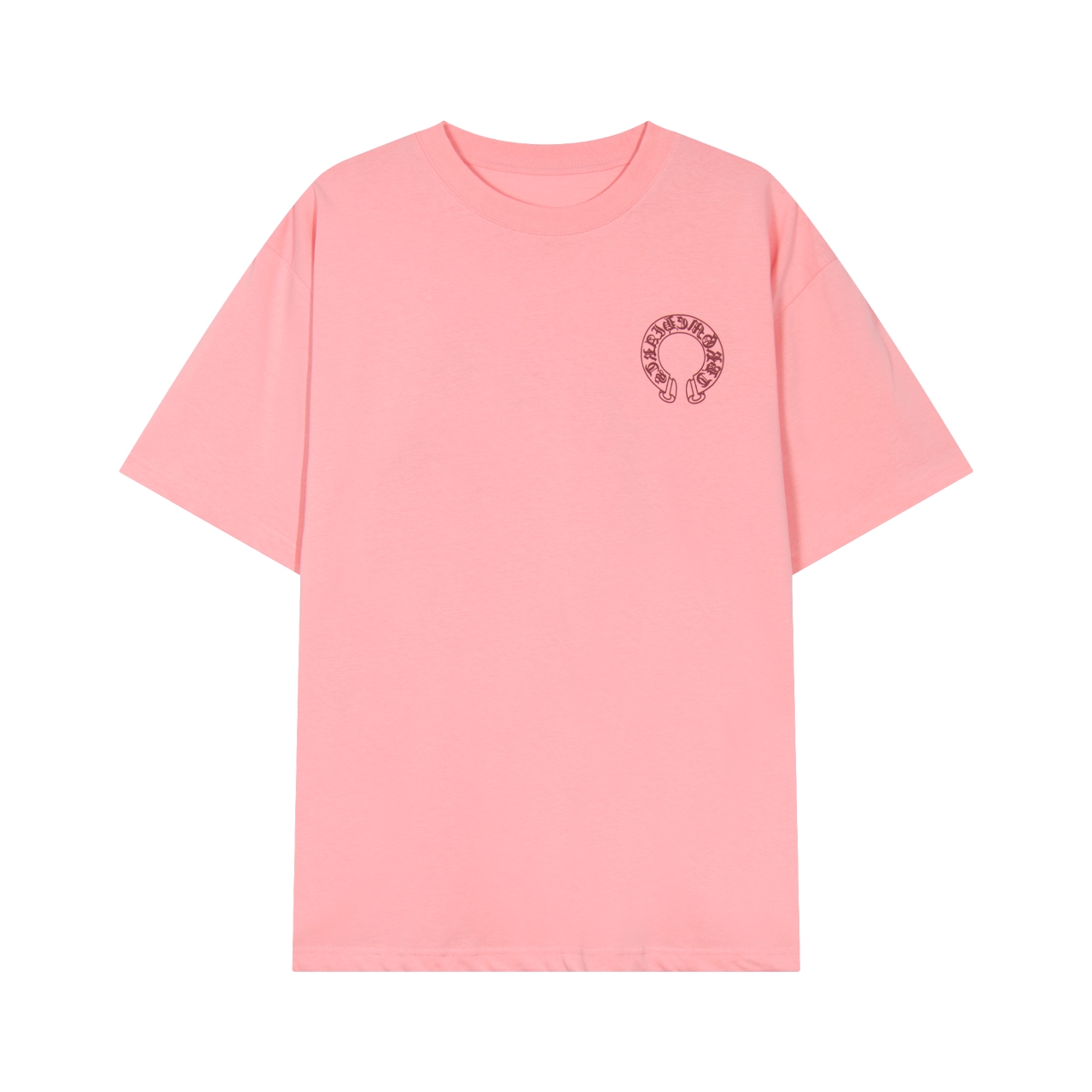 Chrome Hearts Clothing T-Shirt Pink Printing Short Sleeve