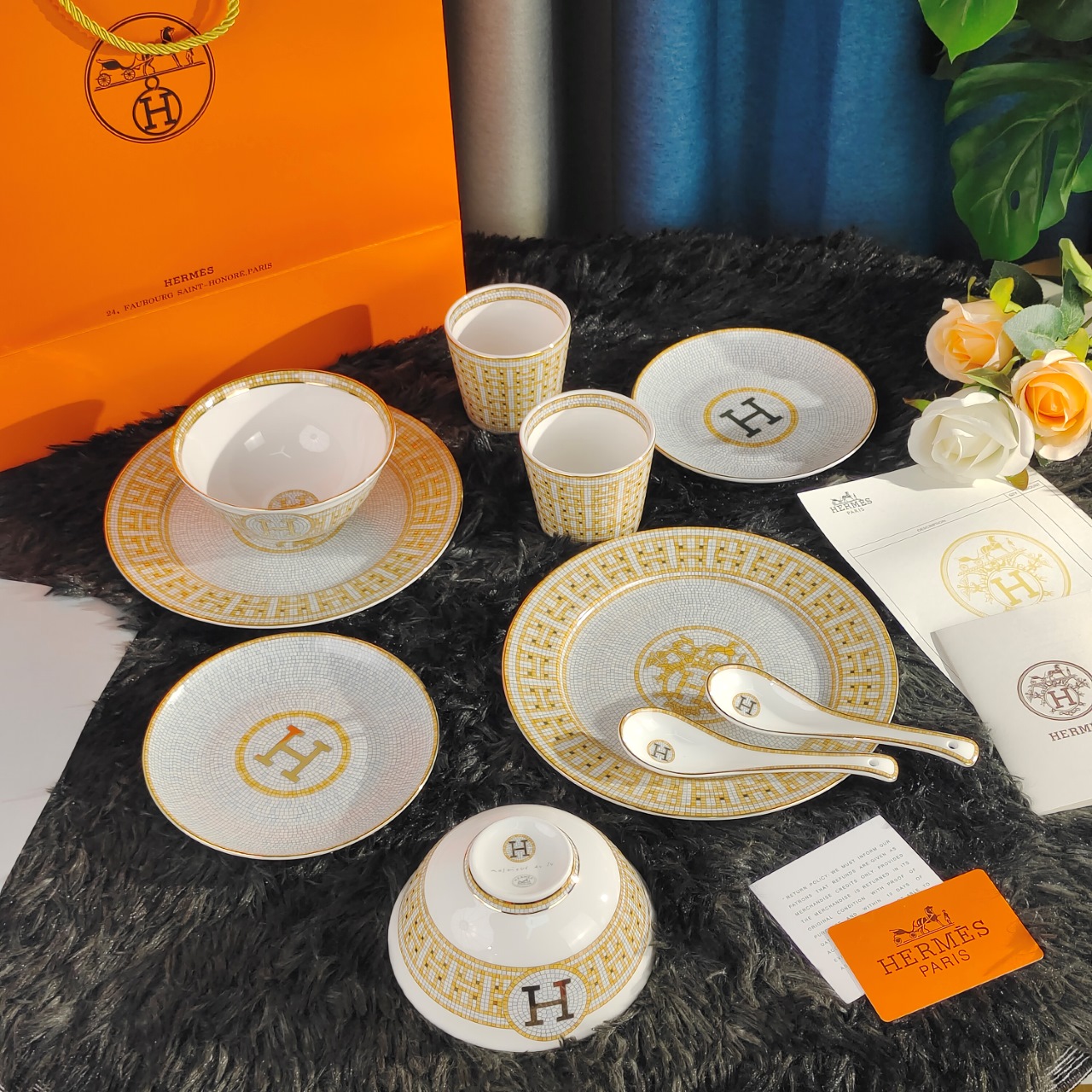 爱马仕 Hermès 典雅居所生活方式奢华家居家纺摆件 #D6FEB1DB 2