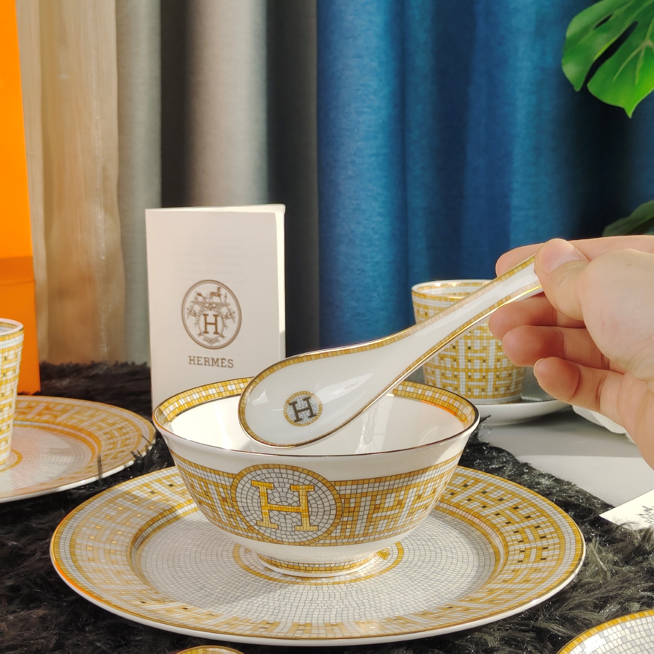 爱马仕 Hermès 典雅居所生活方式奢华家居家纺摆件 #D6FEB1DB 5