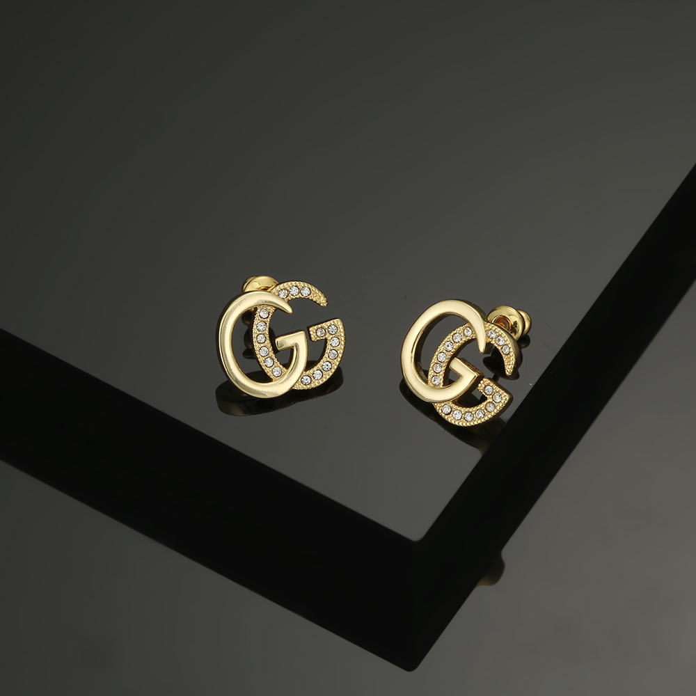 Gucci Two-Tone Crystal GG Earrings