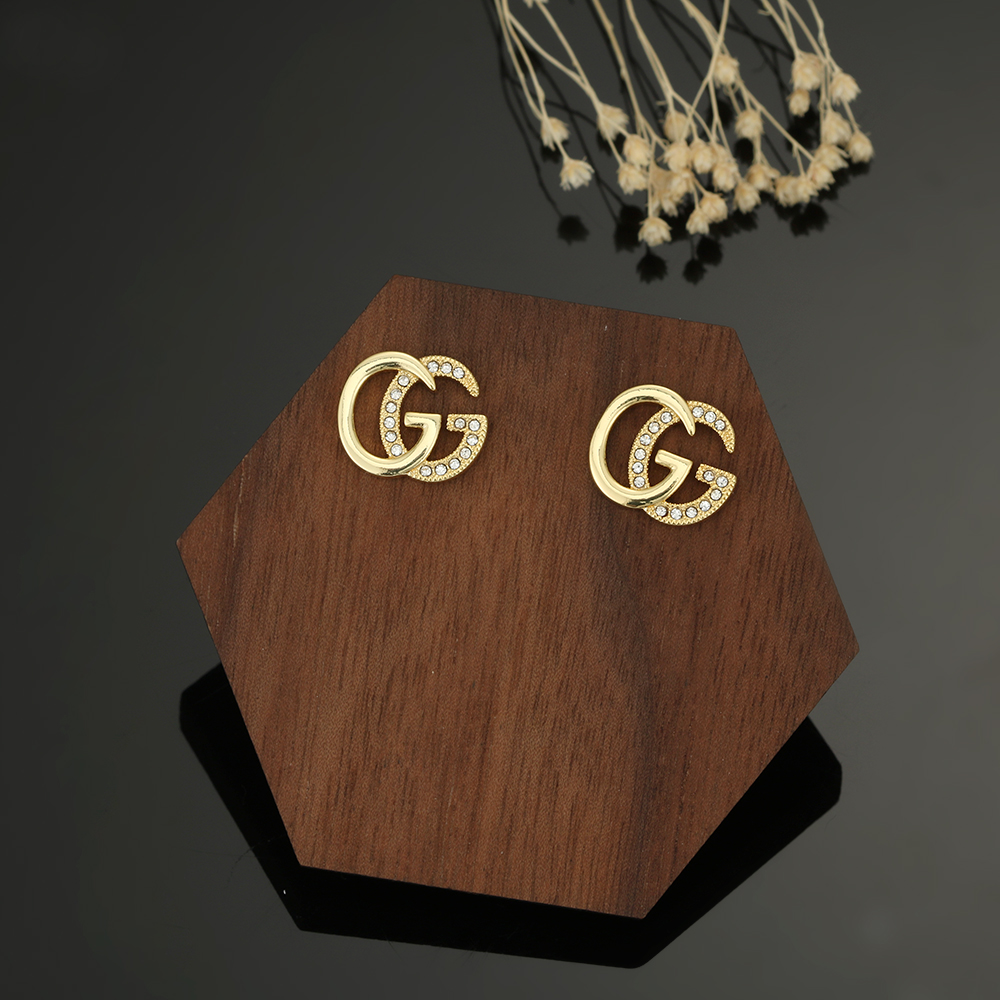 Gucci Two-Tone Crystal GG Earrings