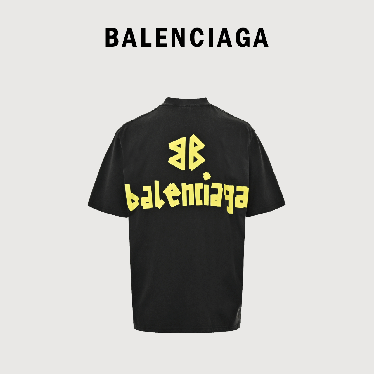 Balenciaga巴黎世家BLCG 胶带字母短袖T恤 Balenciaga 23SS TAPE TYPE美文贴纸胶带凹凸印花工艺