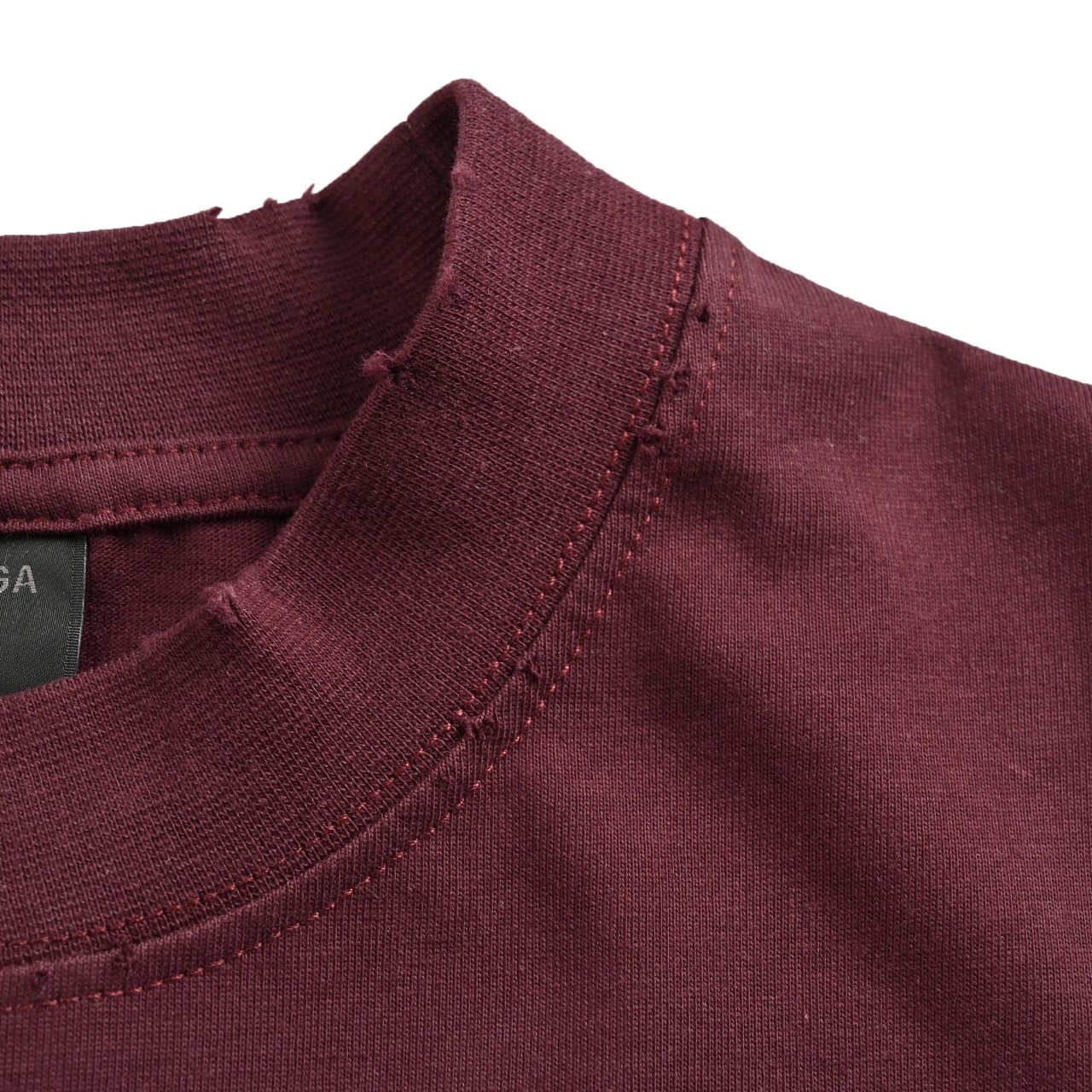 Balenciaga巴黎世家BLCG 24ss 枣红色胶带字母短袖T恤