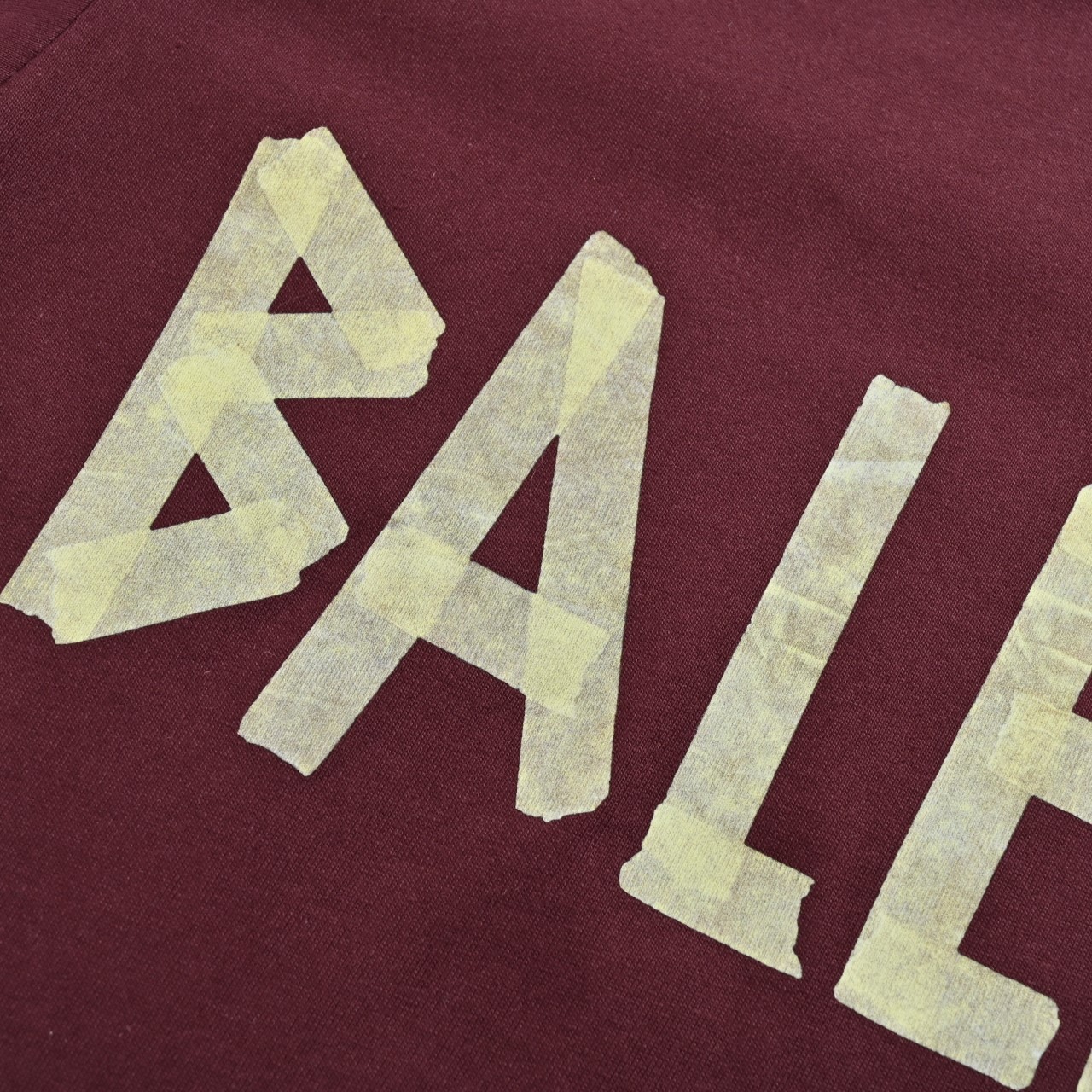 Balenciaga巴黎世家BLCG 24ss 枣红色胶带字母短袖T恤