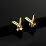 Louis Vuitton Jewelry Earring Yellow Brass Vintage