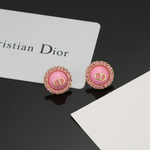 Dior Bijoux Boucle D’Oreille Couleur rose Argent 925
