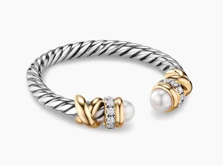 NO:110820,New. David Yurman pearl twister wrap ring. Size, 6-7-8-9, four numbers. Number DYJZ-069, jewelry quality, ring19860909上新.David Yurman 珍珠纽线缠绕戒指.尺寸美号,6-7-8-9,四个号  编号DYJZ-069,饰品精品,ring,Jewelry