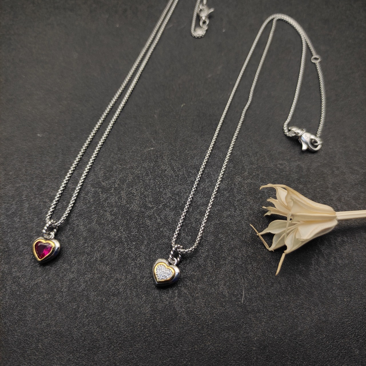 NO:110087,New David Yurman 17mm*11mm Love diamond necklace. Chain thickness 1.5mm, length 45 5cm delay chain, jewelry quality, necklace19860909上新David Yurman 17mm*11mm 爱心满钻项链.链条粗1.5mm,长度45 5cm延迟链,饰品精品,necklace,Jewelry