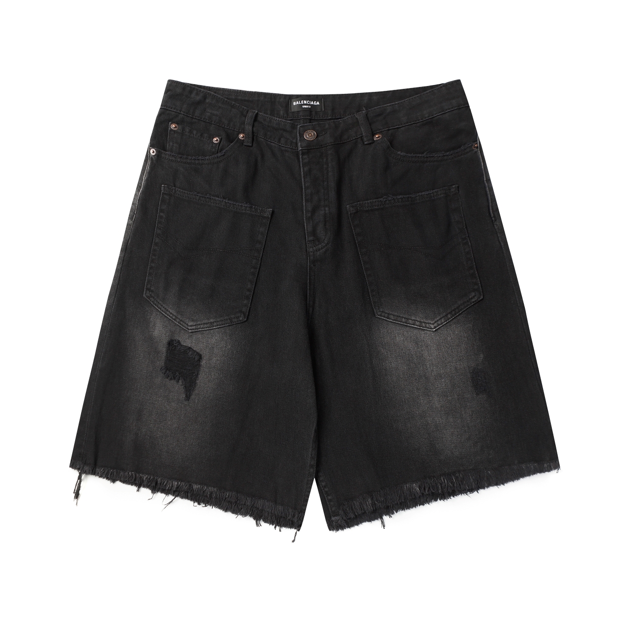 Balenciaga Clothing Jeans Shorts Black Unisex Cotton Summer Collection