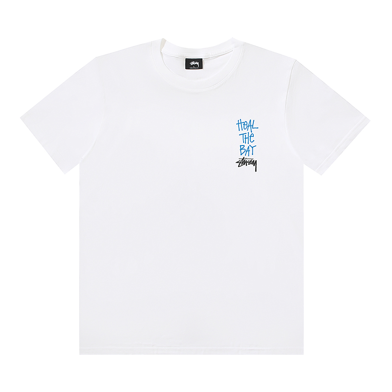 S889620#P47 Stussy斯图西纯棉短袖T恤 黑色 白色 M L XL 2XL 3XL