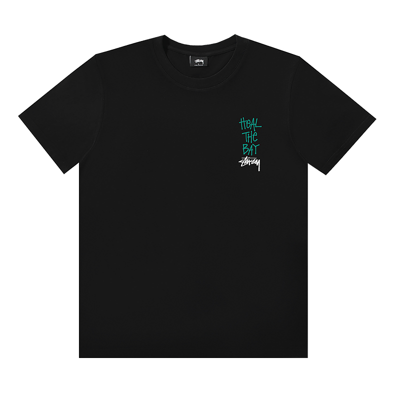 S889620#P47 Stussy斯图西纯棉短袖T恤 黑色 白色 M L XL 2XL 3XL