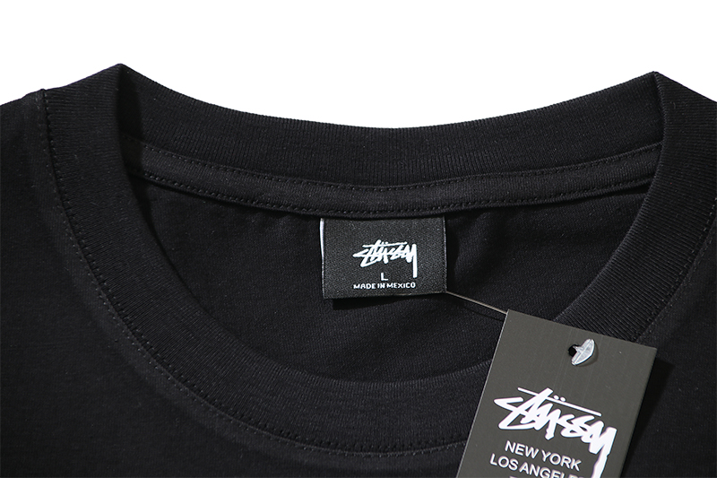 S889620#P47 Stussy斯图西纯棉短袖T恤 黑色 白色 M L XL 2XL 3XL