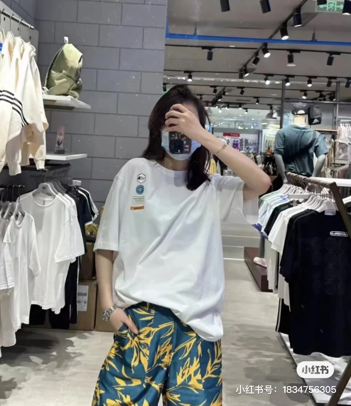 TheNorthface 北面 2024夏季新款复古彩色徽章T恤 上身效果#