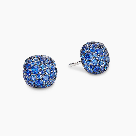 NO:110081,New. David Yurman 8mm blue diamond earrings, fine jewelry19860909上新.David Yurman8mm蓝钻耳钉,饰品精品,Jewelry
