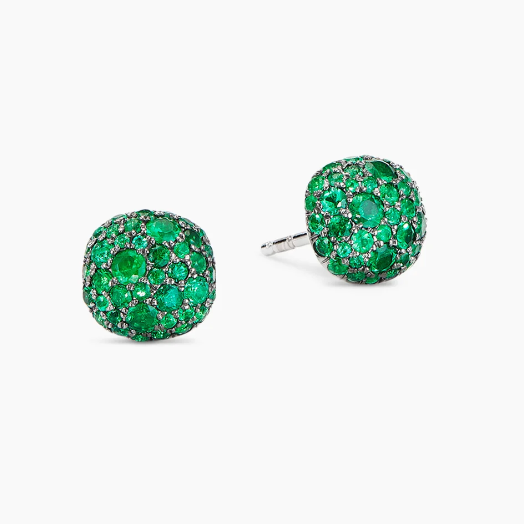 NO:110078,New. David Yurman 8mm green diamond earrings, fine jewelry19860909上新.David Yurman8mm绿钻耳钉,饰品精品,Jewelry
