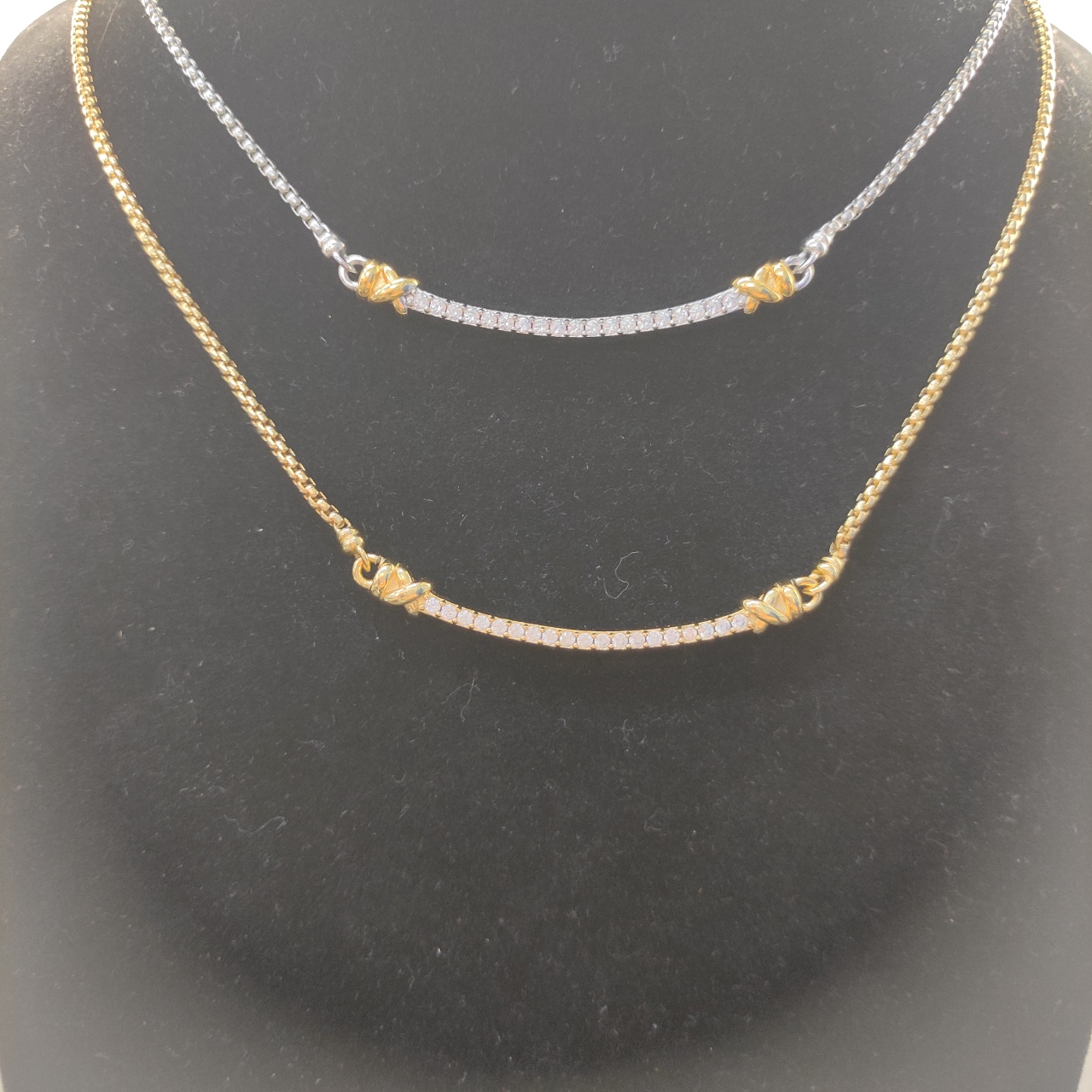 NO:109610,New David Yurman edge-covered smile necklace. Chain is thick 2mm, length 45 5cm delay chain No. DYXL-113-114, jewelry fine, necklace19860909新款 David Yurman 包边微笑项链.链条粗2mm,长度45 5cm延迟链  编号DYXL-113-114,饰品精品,necklace,Jewelry
