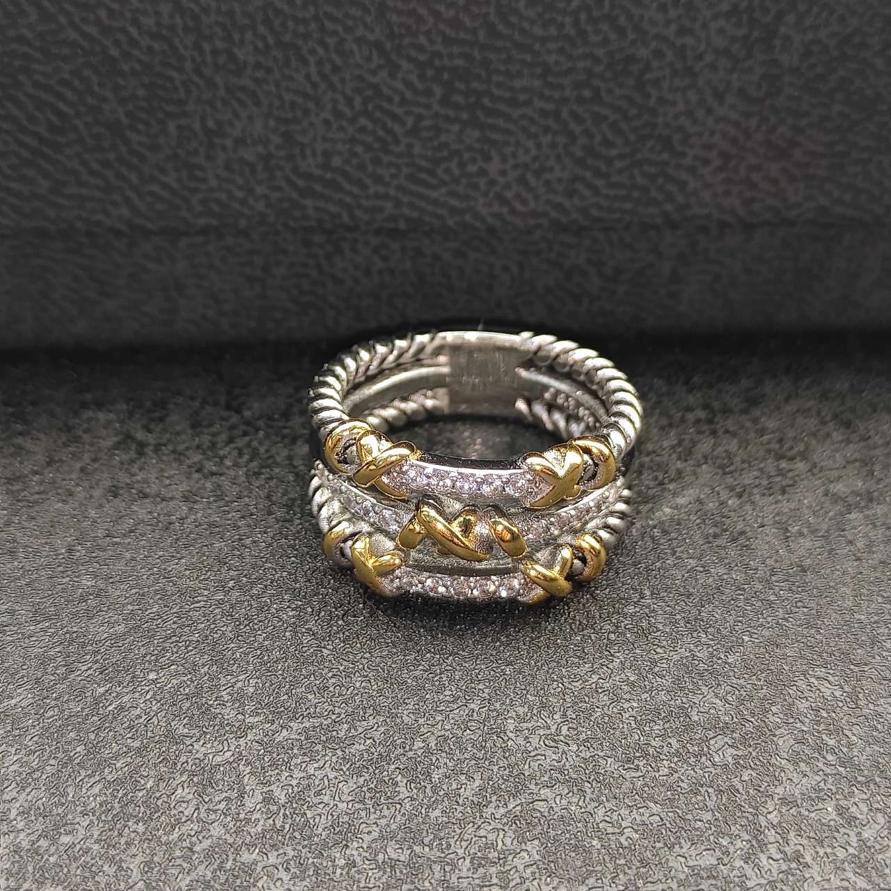 219 💰David Jurman, three rows of diamond ring, size: beauties, 6-7-8-9, four. No. DYJZ-081 - 图片 9