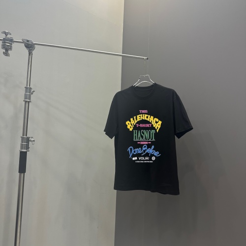 Balenciaga 2025 Spring/Summer Classic Printed Crew Neck Short Sleeve T-Shirt