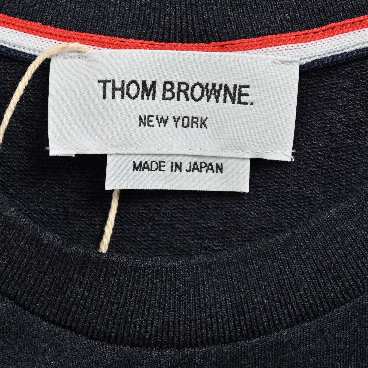 Thom Browne/汤姆布朗 TB 金色船锚刺绣 色织短袖